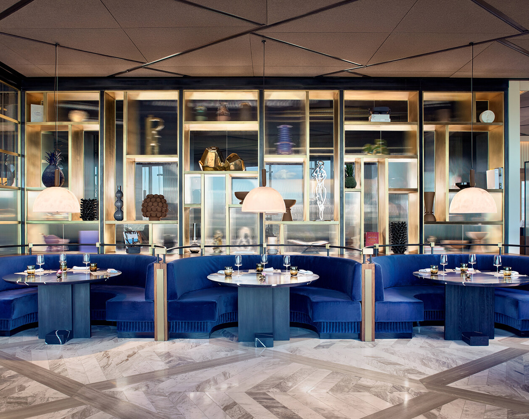 Samos restaurant at The Ritz-Carlton Mexico City with Chapultepec views