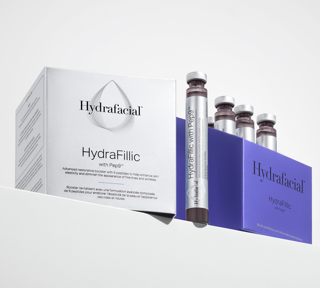 Hydrafacial piel funcional con HydraFillic™ with Pep9, booster de péptidos diseñado para apoyar elasticidad, hidratación y equilibrio de la piel.