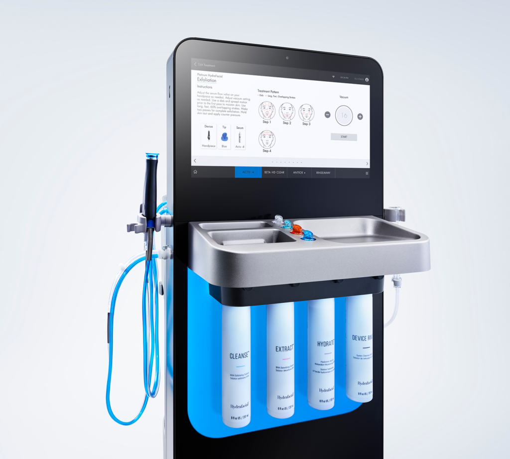 Hydrafacial piel funcional: equipo profesional de tratamiento facial con tecnología de limpieza, extracción e hidratación en un solo sistema.