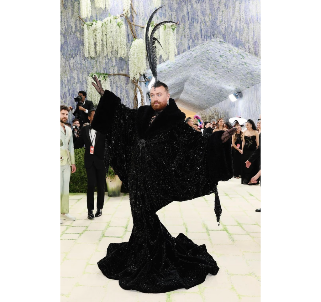 Sam Smith at Met Gala 2026 in a conceptual fashion look